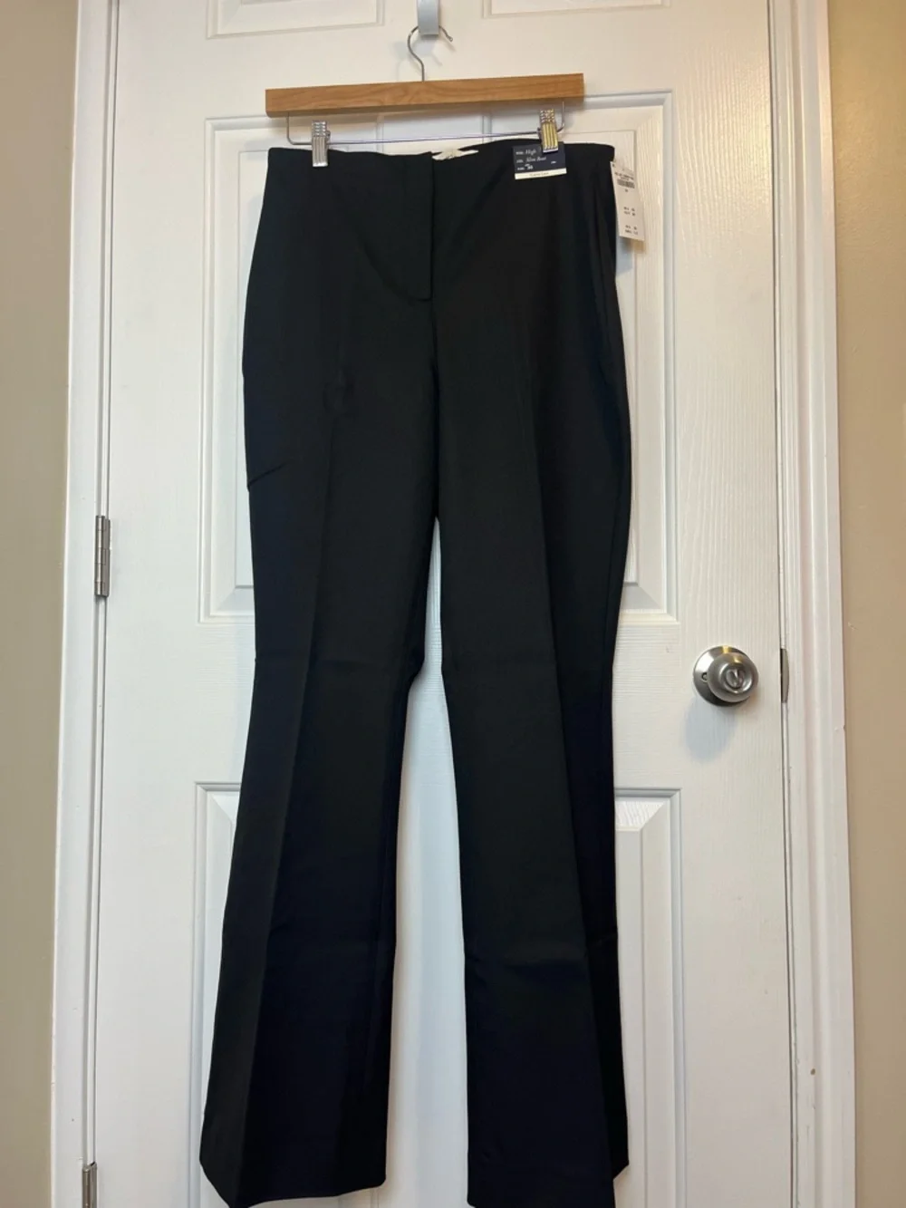 NWT Abercrombie & Fitch Curve Love Women's Black High-Waisted Boot Cut Pants - Picture 7 of 11